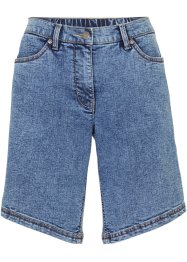 Shorts di jeans con fondo asimmetrico e cinta comoda, bpc bonprix collection