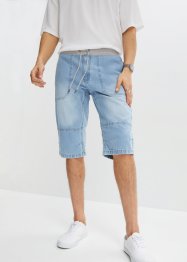 Bermuda lunghi in jeans con elastico in vita, loose fit, John Baner JEANSWEAR