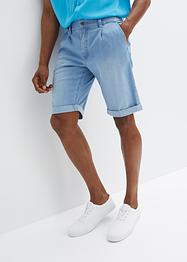 Bermuda in jeans con pinces, loose fit, RAINBOW