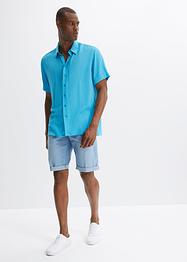 Bermuda in jeans con pinces, loose fit, RAINBOW