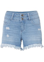 Shorts di jeans con fondo sfrangiato, RAINBOW