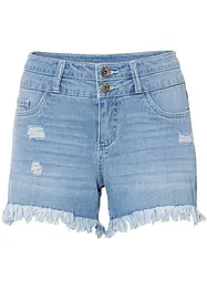 Shorts di jeans con fondo sfrangiato, RAINBOW