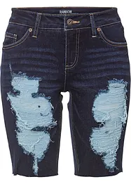 Bermuda in jeans con effetto sdrucito, RAINBOW