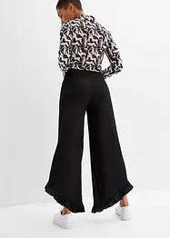 Pantaloni in crêpe strutturato con elastico in vita, bonprix