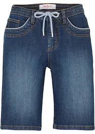 Bermuda in jeans slim fit con vita media, bonprix