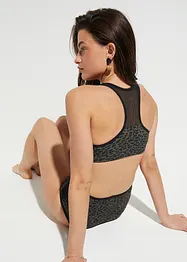 Bikini a bustier con inserto trasparente (set 2 pezzi), bonprix