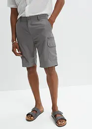 Bermuda cargo in microfibra con taglio comfort in poliestere riciclato, regular fit, bonprix