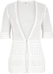 Cardigan traforato a mezze maniche, bonprix