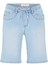 Bermuda in jeans slim fit con vita media, bonprix