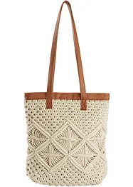 Borsa shopper in macramè, bpc bonprix collection