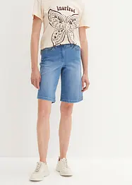 Bermuda boyfriend in jeans elasticizzati, a vita media, bpc bonprix collection