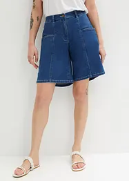 Shorts di jeans wide leg con tasche grandi e cinta comoda, bpc bonprix collection