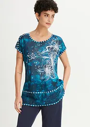 Maglia con effetto batik e strass, bpc selection