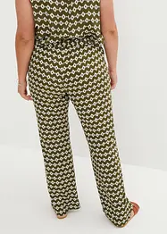 Pantaloni con elastico in vita in viscosa fantasia, bonprix