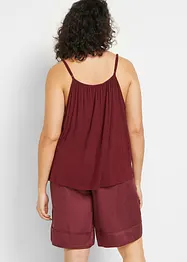 Top con spalline sottili in viscosa fluente, bonprix