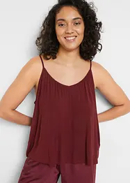 Top con spalline sottili in viscosa fluente, bonprix