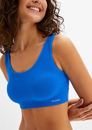 Reggiseno bustier a costine senza cuciture con pizzo, bpc bonprix collection