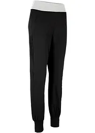 Pantaloni jogger con cotone e fascia a contrasto, bonprix