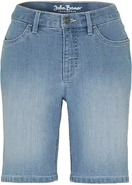 Bermuda in jeans straight, a vita media, bonprix