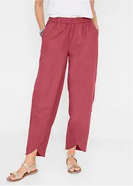 Pantaloni cropped in misto lino leggero, bonprix