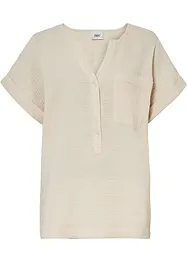 Blusa in mussola di cotone con tasca, bonprix