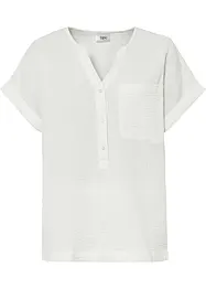 Blusa in mussola di cotone con tasca, bonprix