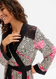 Vestaglia a kimono in jersey con pizzo, bpc bonprix collection