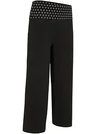 Pantaloni culotte in maglina al polpaccio con cinta comoda, bonprix