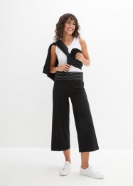 Pantaloni culotte in maglina al polpaccio con cinta comoda, bpc bonprix collection