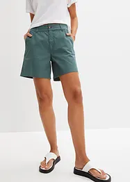 Shorts in twill a vita alta, bonprix