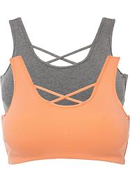Reggiseno bustier con cotone biologico (pacco da 2), bpc bonprix collection