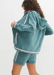 Felpa con zip e cappuccio in puro cotone biologico, bonprix