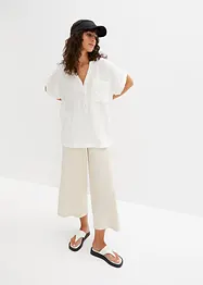 Blusa a maniche corte in mussola, bonprix