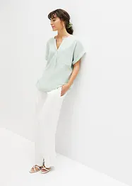 Blusa a maniche corte in mussola, bonprix