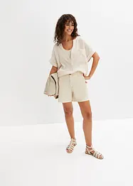 Blusa a maniche corte in mussola, bonprix
