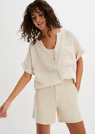 Blusa a maniche corte in mussola, bonprix