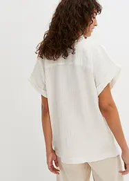 Blusa a maniche corte in mussola, bonprix