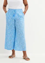 Pantaloni crinkle a palazzo con cinta comoda a vita alta, bpc bonprix collection