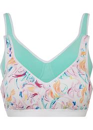 Reggiseno senza ferretto  con cotone biologico (pacco da 2), bpc bonprix collection