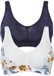 Reggiseno senza ferretto in cotone biologico (pacco da 2), bonprix