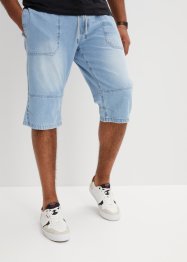 Bermuda lunghi in jeans con elastico in vita, loose fit, John Baner JEANSWEAR