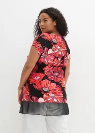 Maglia lunga con chiffon, bonprix