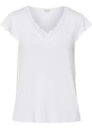 Maglia con scollo in pizzo, bonprix