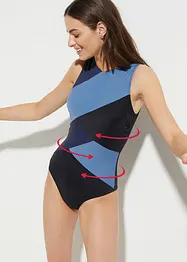 Costume intero in poliammide riciclata con effetto modellante medio, bonprix