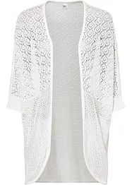 Cardigan lungo con motivo traforato, bonprix