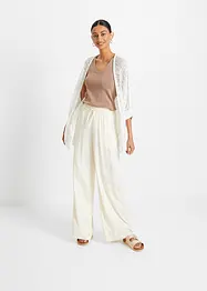 Cardigan lungo con motivo traforato, bonprix