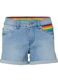 Shorts di jeans Pride con bandiera colorata, RAINBOW