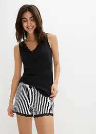 Pigiama estivo con pizzo raffinato, bonprix