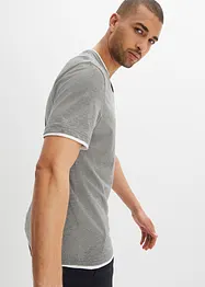 Maglia serafino a maniche corte in puro cotone biologico (pacco da 2), bonprix