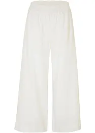 Pantaloni culotte cropped in misto lino, bonprix